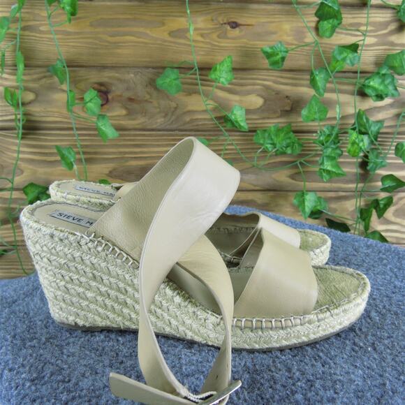 Steve Madden Women's Radli Ankle Strap Beige Leather 9 Medium Gently Used‎ 2025 - Picture 3 of 8